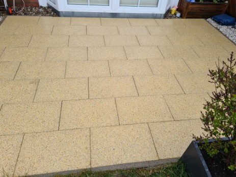 Gewebplatten beige nach der Reinigung